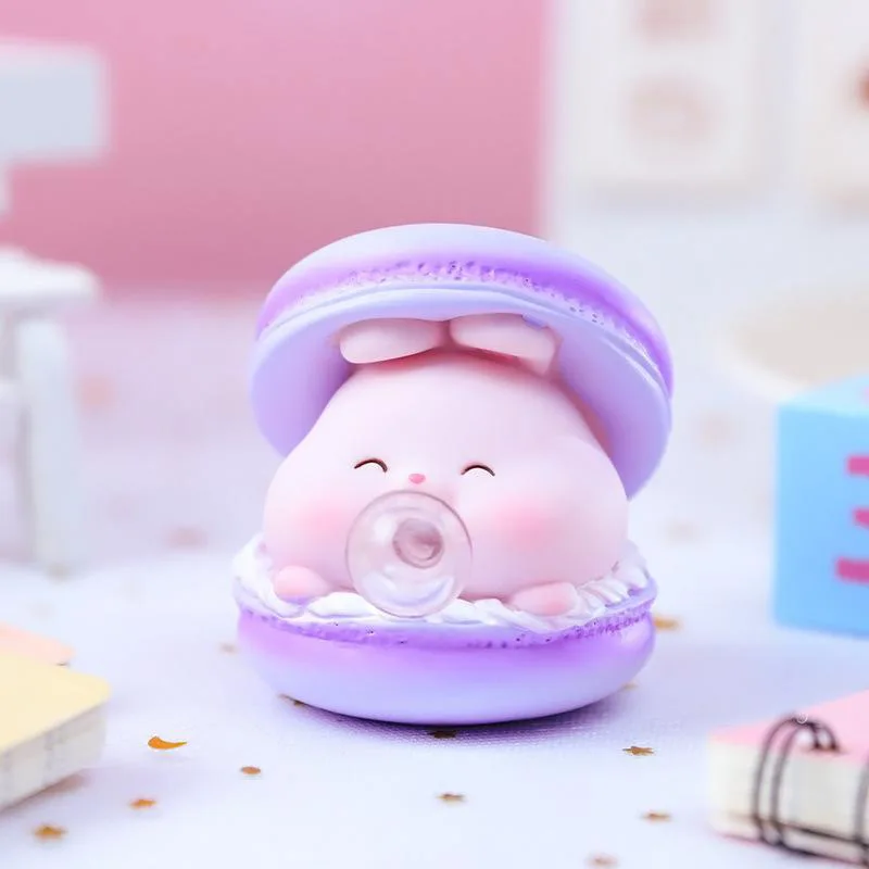1pcs Cartoon Macaron Burger Ornament Squeezing Bubble Soft Stress Relief Desktop Decoration Adult Student Stress Relieving Toy
