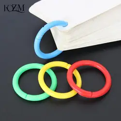 20Pcs 28mm Circle Loose Leaf Easy Rings Notebook Book Binder Plastic Hoops DIY Albums