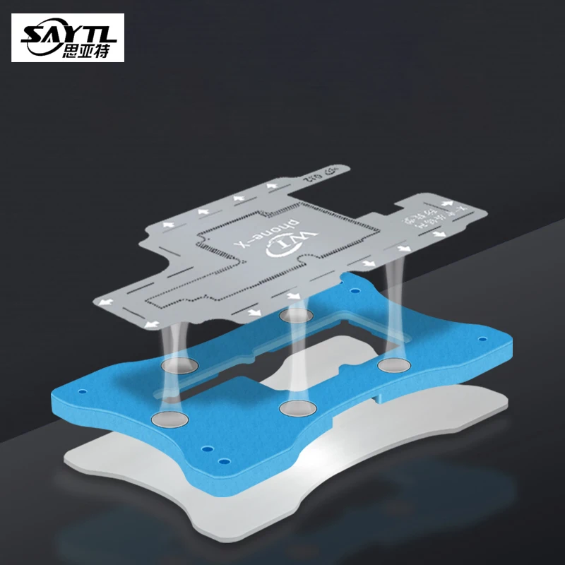 

Motherboard Mid-Frame BGA Reballing Stencil Platform For iPhone X/XS/XSMax Middle Layer Planting Tin Template Direct heating