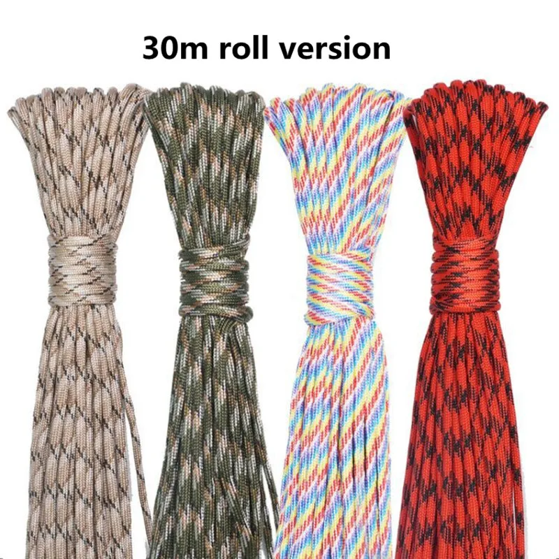 5 متر/15 متر/30 متر 7-Core 550 Paracord 4 مللي متر المظلة الحبل في الهواء الطلق التخييم بقاء حبل عدة مظلة خيمة الحبل حزام الغسيل #4