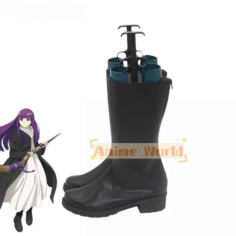 Chaussures de Cosplay en cuir PU, Anime Frieren au fougère funéraire, bottes de carnaval d'halloween, accessoires de Cosplay sur mesure