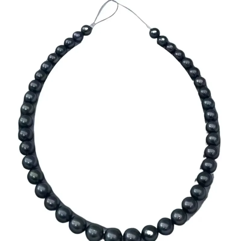 

50cm 11-10mm Natural Black Pearls Necklace