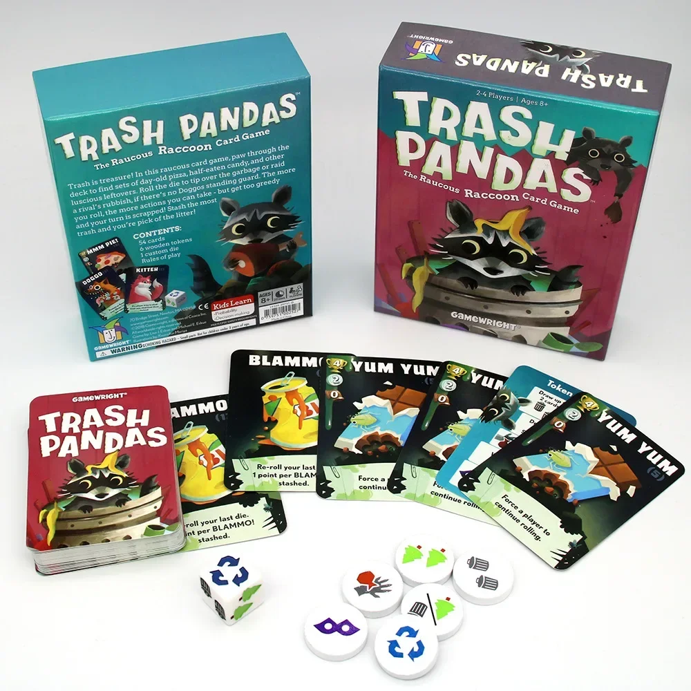 Trash Pandas Board Game Party Family Strategy Game Interesting Card Games