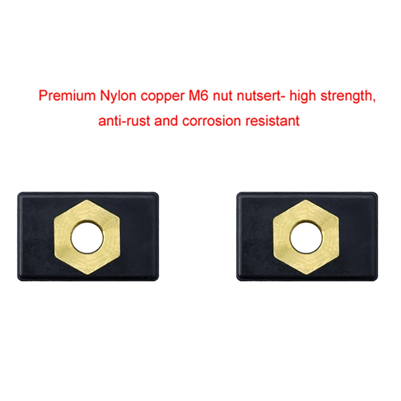 Durable-18Pcs M6 Copper Sliding Nut Side Mount Slide Track Rail Fishing Rod Pole Holder Mounting Base For Kayak Boat Canoe