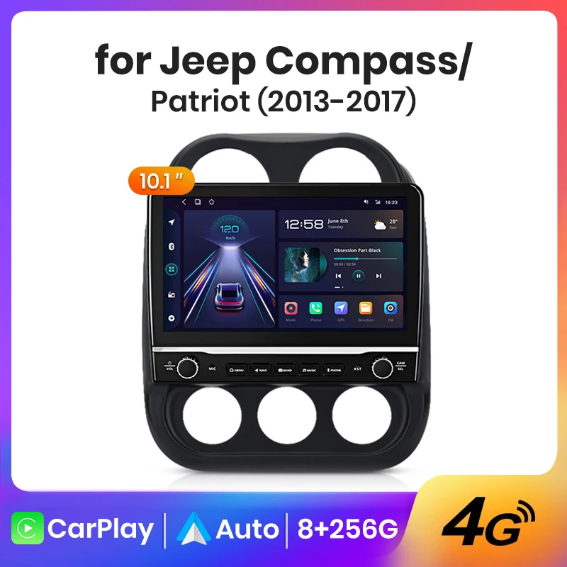 AWESAFE PX9 Wireless CarPlay Autoradio for Jeep Compass Patriot 2011 - 2017   Car Radio  Android Auto Car Intelligent Systems