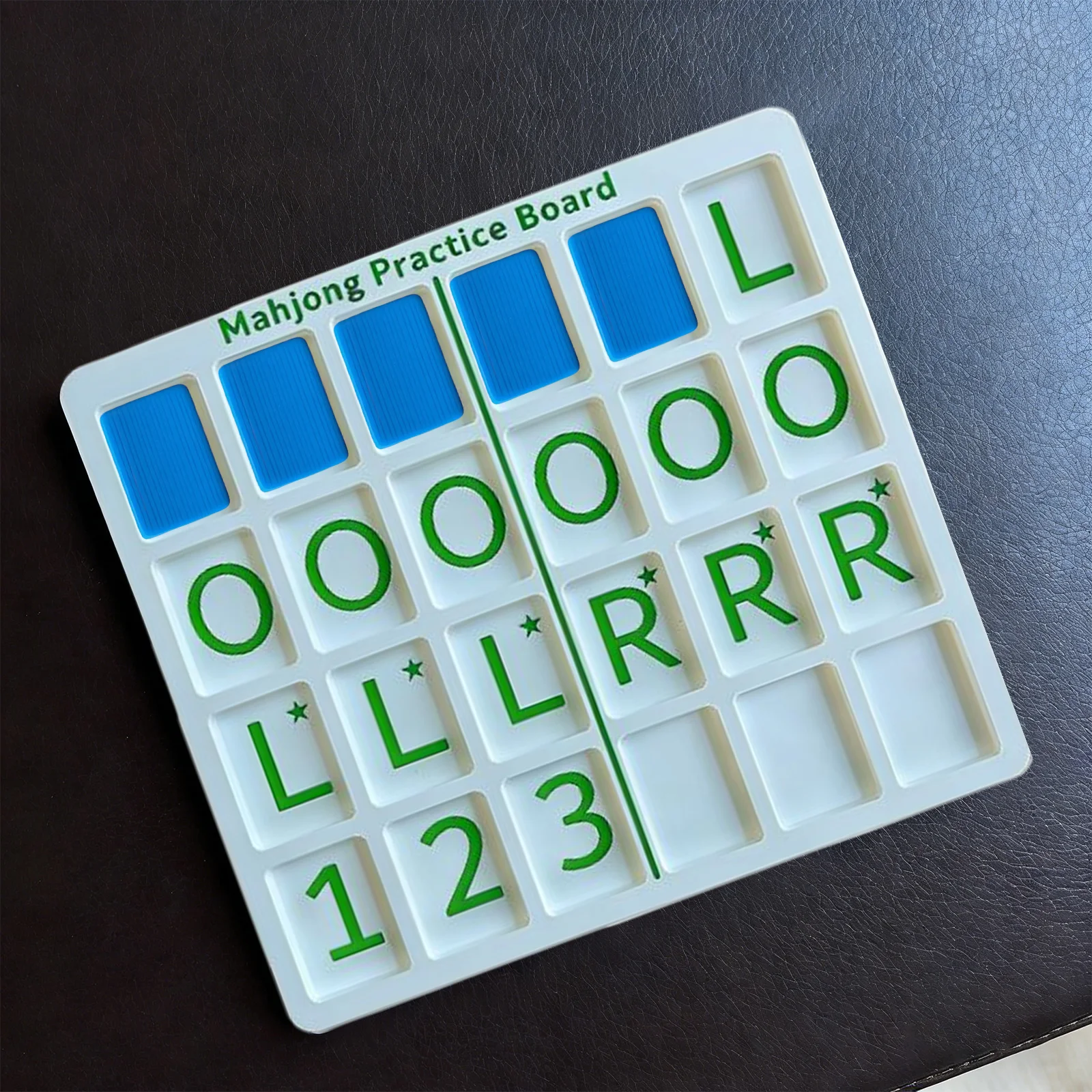 

PVC Mahjong Learning Training Tool Waterproof Mahjong Training Aid Lightweight with 24 Slots for Gift Parent Child Interaction