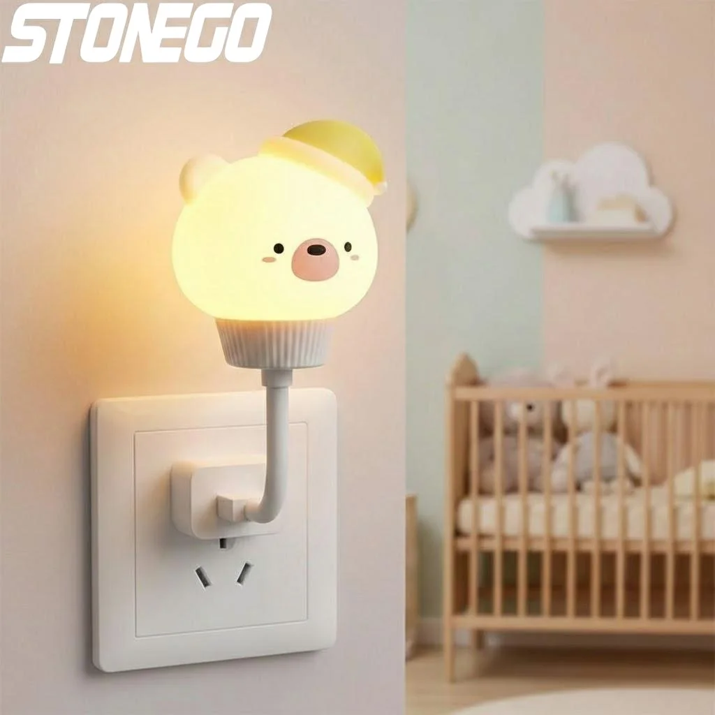 

USB LED Night Light Cute Cartoon Lamps Bear Cat Rabbit Duck Bedside Decorative Lighting for Bedroom Ambiance