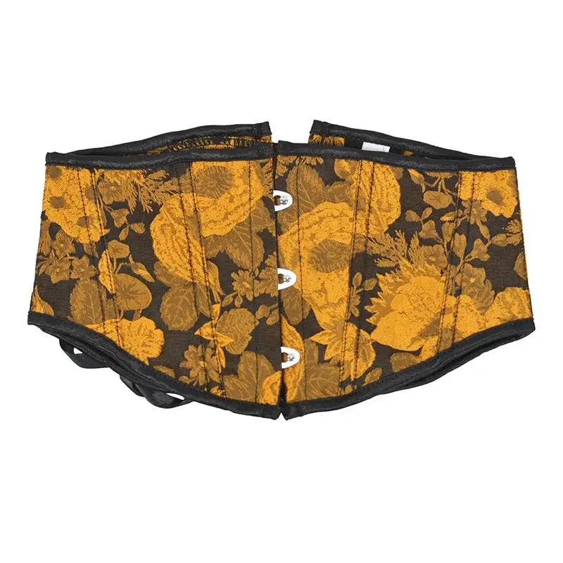 Damen Vintage Lolita Korsett-Top mit Sonnenblumen-Reliefdruck, kurzes Schnür-Bustier, Latex-Taillentrainer, Shapewear, Übergröße – Detail 2
