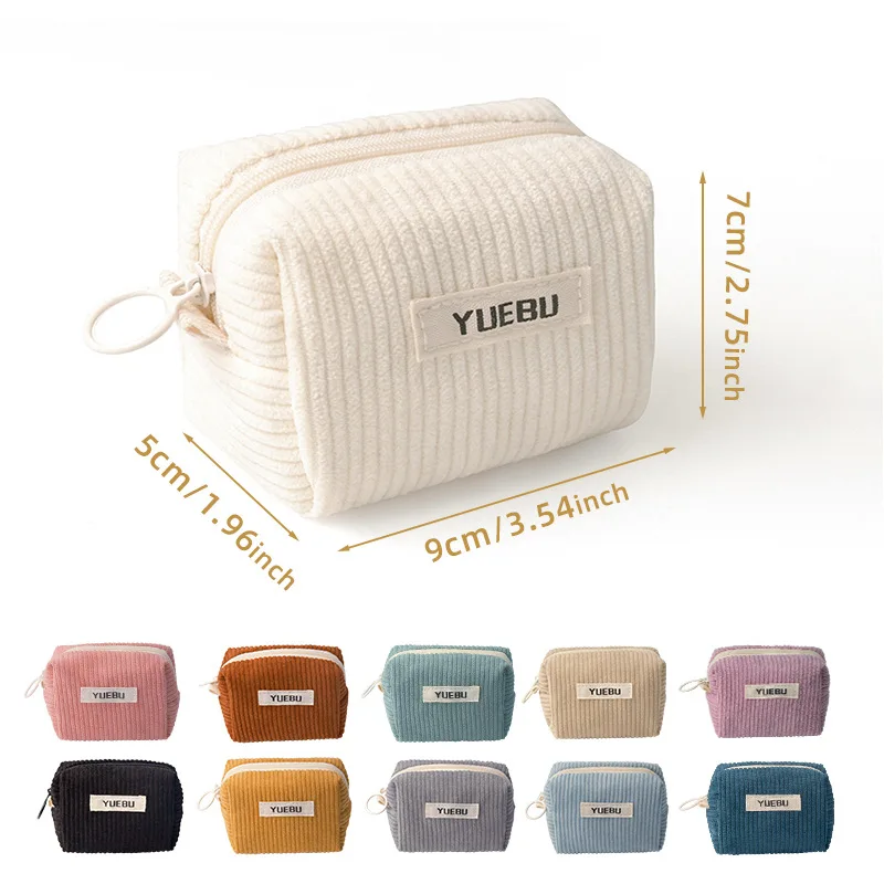 

Corduroy Mini Zipper Coin Bag Small Wallet Key Earphone Storage Bag Kids Coin Purse Coin Pouch Cute Purse Versatile Bag Pendant