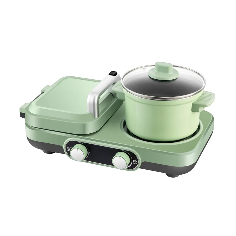 

Sandwich Multifunction Breakfast Machine 4 in 1 Waffle Machine Home Light Food Toast Press Baking Machine Japanese Style