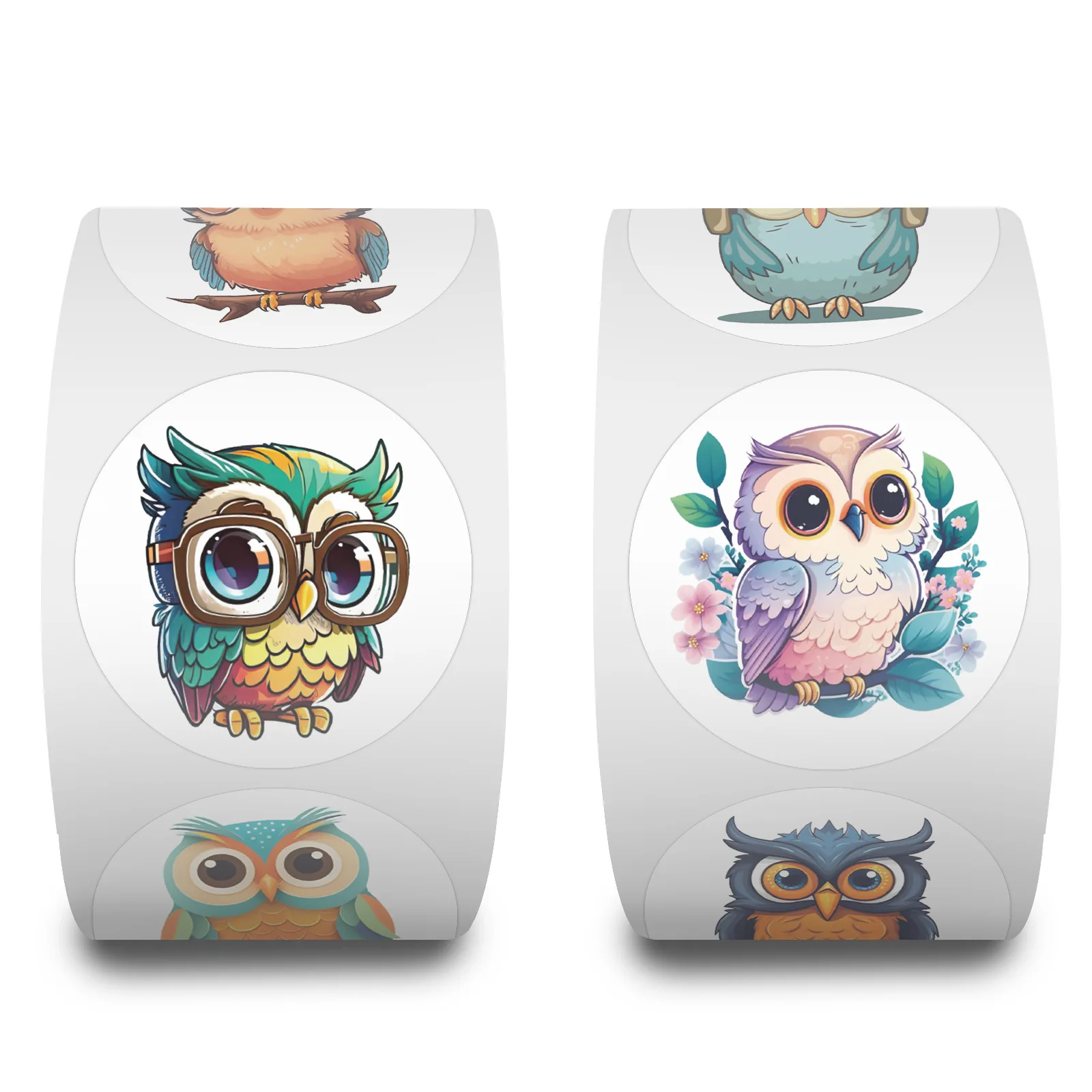 100-500pcs Cute owl Sticker Animals Sticker for Kids Classic Toy Decoration School Teacher Supplies Encouragement Sticker