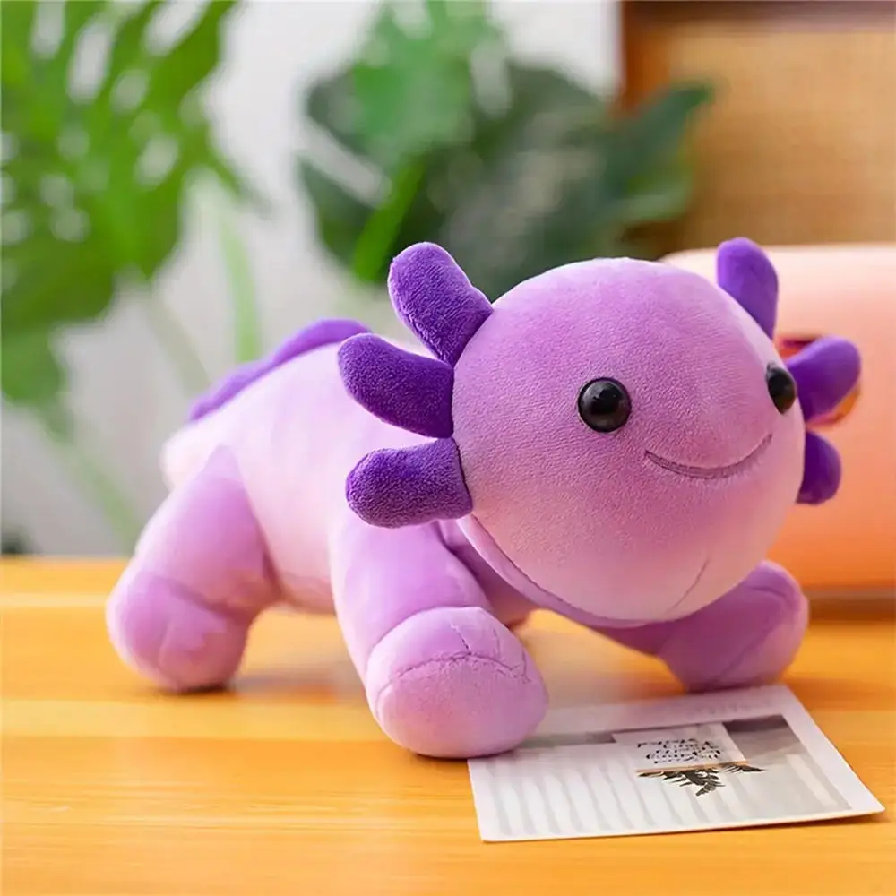 25cm Kawaii kreskówka salamandra lalka Axolotl pluszowa zabawka wypchane zwierzę pluszak lalka dziecko dziecko dziecko prezent urodzinowy wystrój pokoju