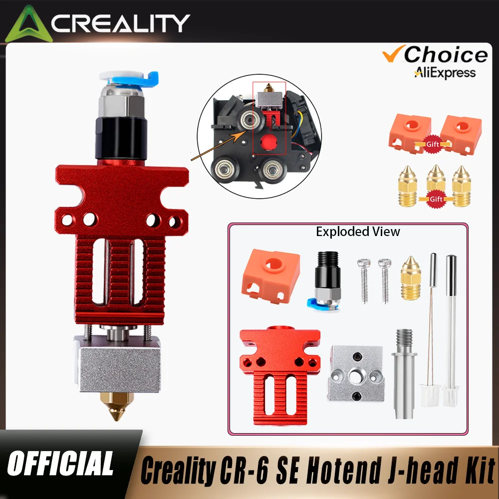 Creality Official CR6 SE All Metal Hotend Kits J-head Assembled Print Head Break Heater Thermistor for Ender 3 CR6 SE CR5 Pro
