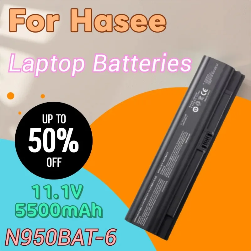 

Новый аккумулятор для ноутбука 11,1 В, 5500 мАч N950BAT-6 для Hasee ZX7-CP5G ZX7-CT5DA TX7-CT5A1 TX8-CT5DH ZX8-CT5DA ZX8-CR5S1 TX8-CT7DK