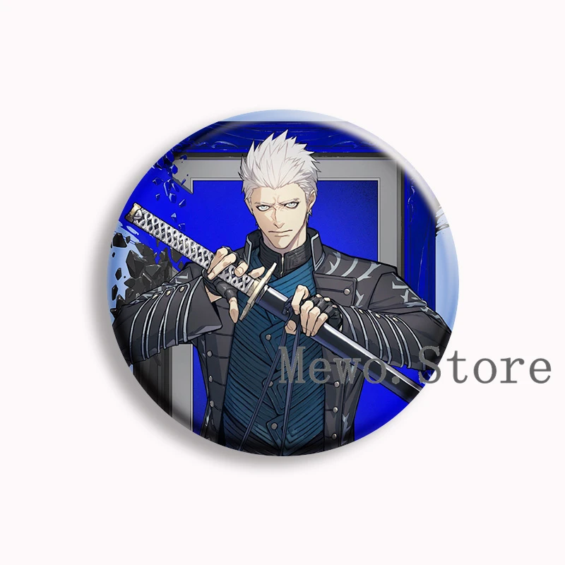 Game Devil May Cry Demon Hunter Anime Soft Button Pin Hot Game