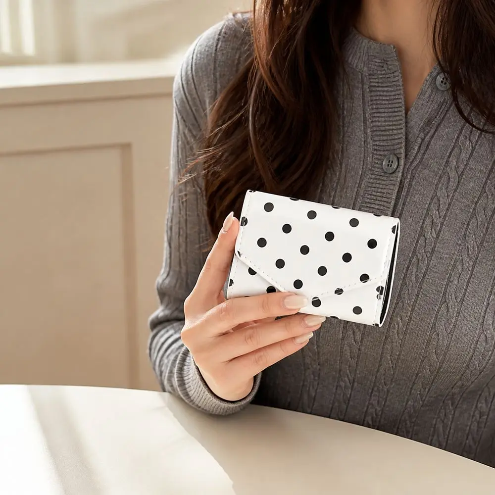 Fashion Polka Dot Pattern Polka Dot Wallet Wear Resistant Smooth Surface Coin Purse Korean Style Clutch Purse Women's Wallet