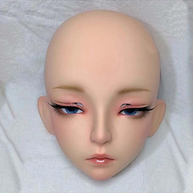 تخصيص اليدوية أنثى/فتاة الراتنج نصف رئيس تأثيري اليابانية دور اللعب BJD Kigurumi قناع كروسدرسر دمية قناع