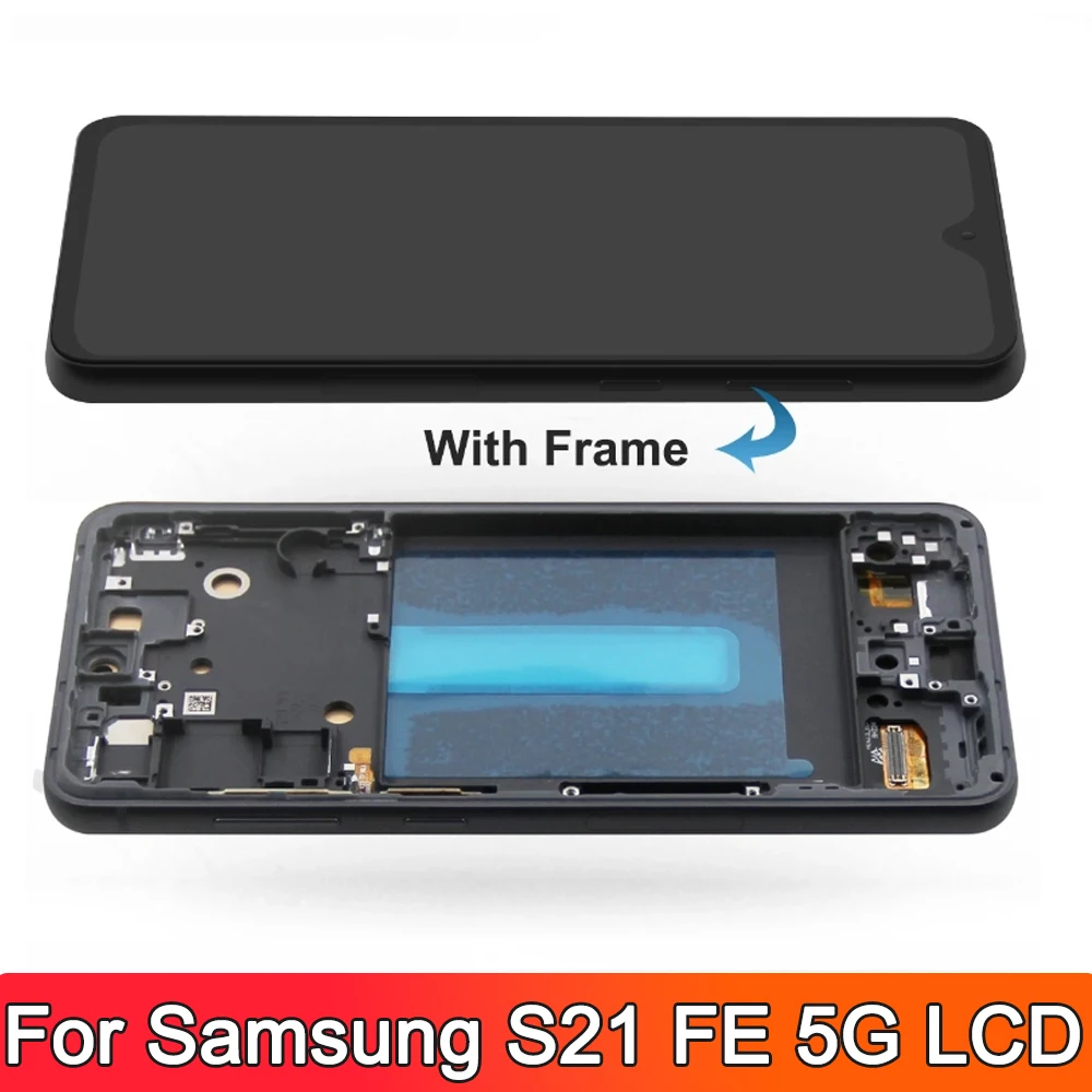 OLED For Samsung S21 FE 5G G990 G990B G990U G990B/DS G990E LCD Display with touch screen Ditigitizer For S21FE Display