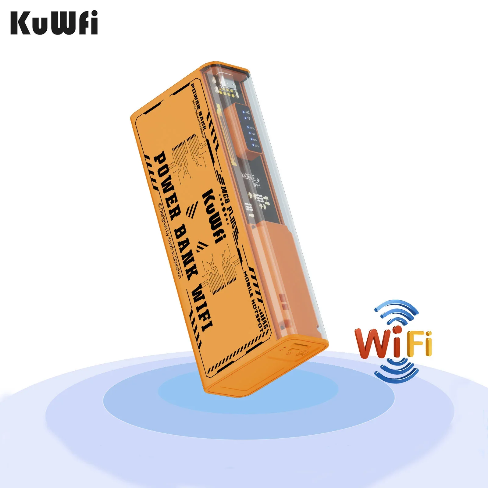 KuWFi 8000mAh CAT4 LTE Router 2.4G/5.8G Single Band Wireless WiFi Hotspot Outdoor Portable Travel Modem Ultra-long Battery Life