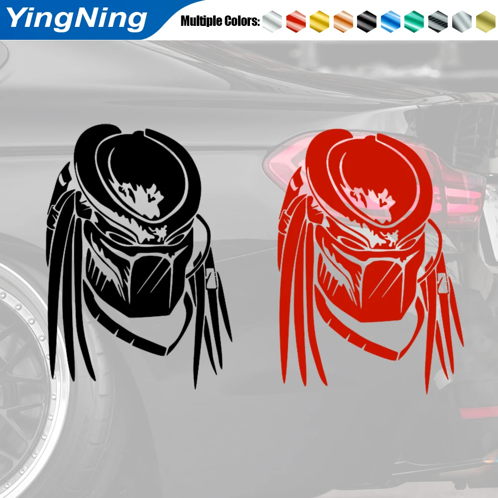 

Predator Helmet Car Stickers Alien Predator Vinyl Decals for Car Body Window Scratch Cover Waterproof Cool Auto Accessories