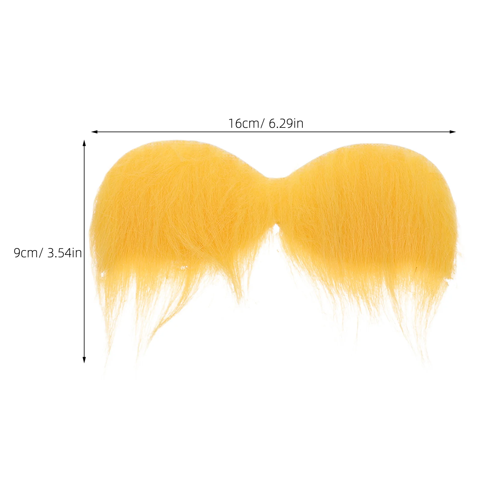 Fake Mustache Funny Yellow Cosplay No Face Costume Beard 1600X900X020CM and Eyebrows Orange Self Adhesive Short Brown Elder