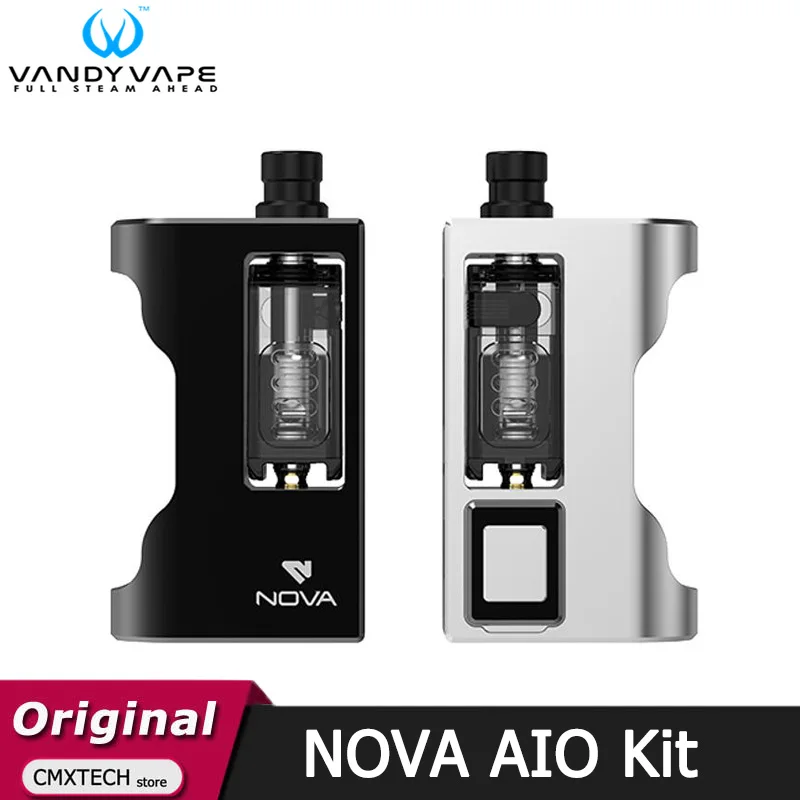 Original Vandy Vape Nova AIO Kit 60W MOD Vape with 6ml RBA Pod Cartridge Side Fill Electronic Cigarette 18650 Vaporizer