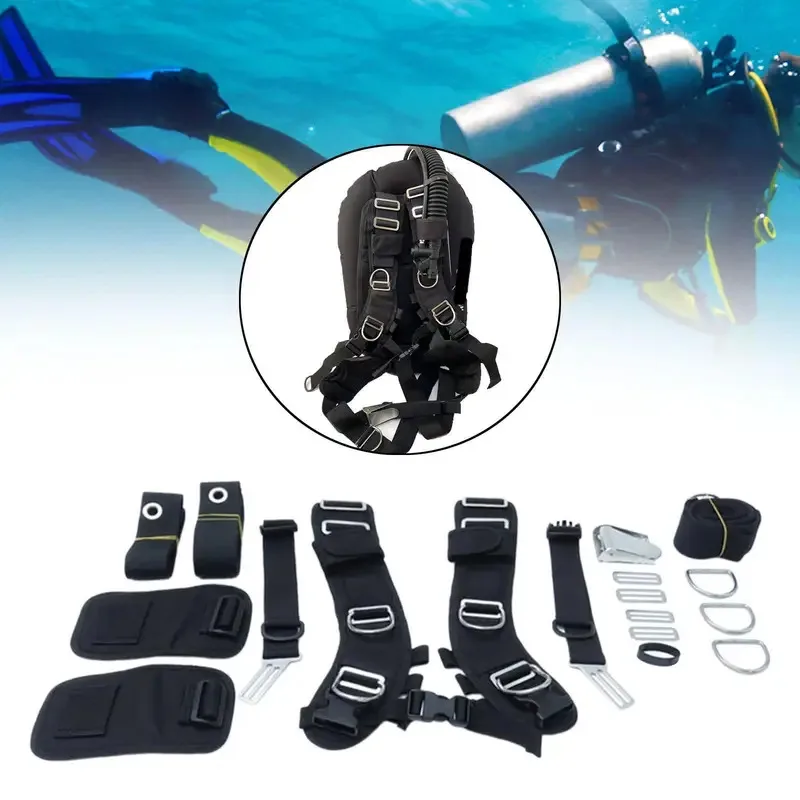 

Scuba Diving Harness System Quick Release Buckles Donut BCD Dir Harness