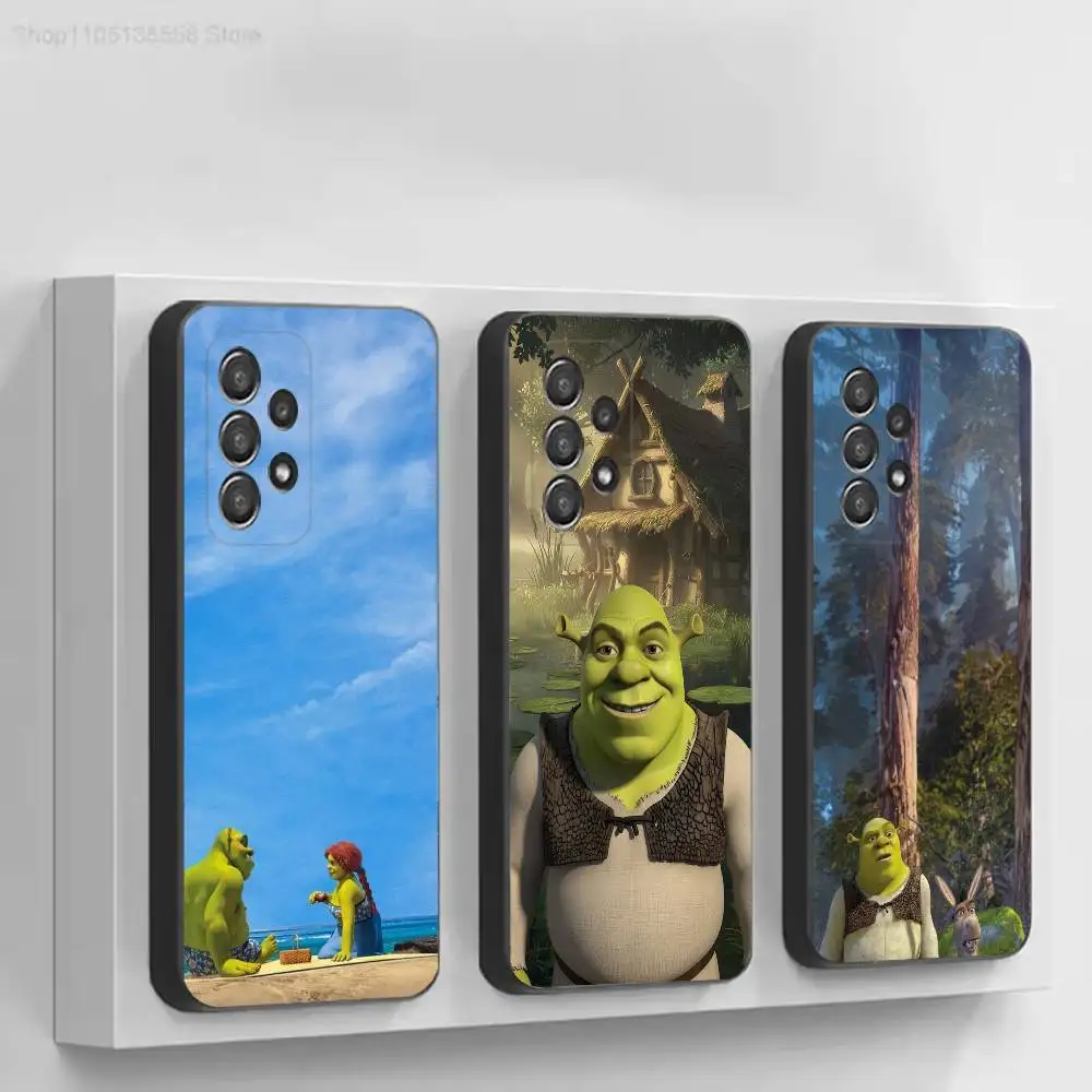 Funny Cartoon Movie Shreks  Black Protective Cell Cover Soft case For Samsung S10,20,21,22,23,24,25,30Ultra Plus FE Lite