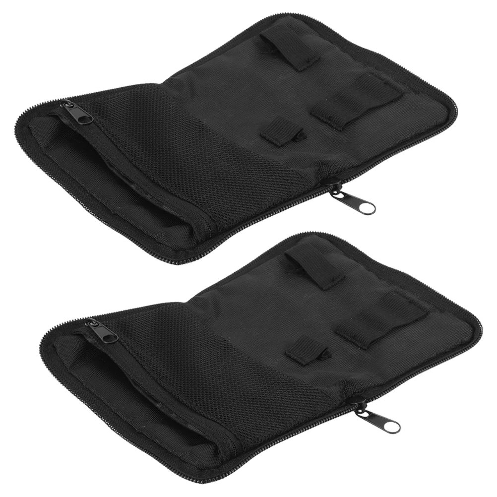 

2Pcs Blood Glucose Meter Case Travel Organizer Bag for Diabetic Supplies Black Medical Storage Portable Cloth Pouch