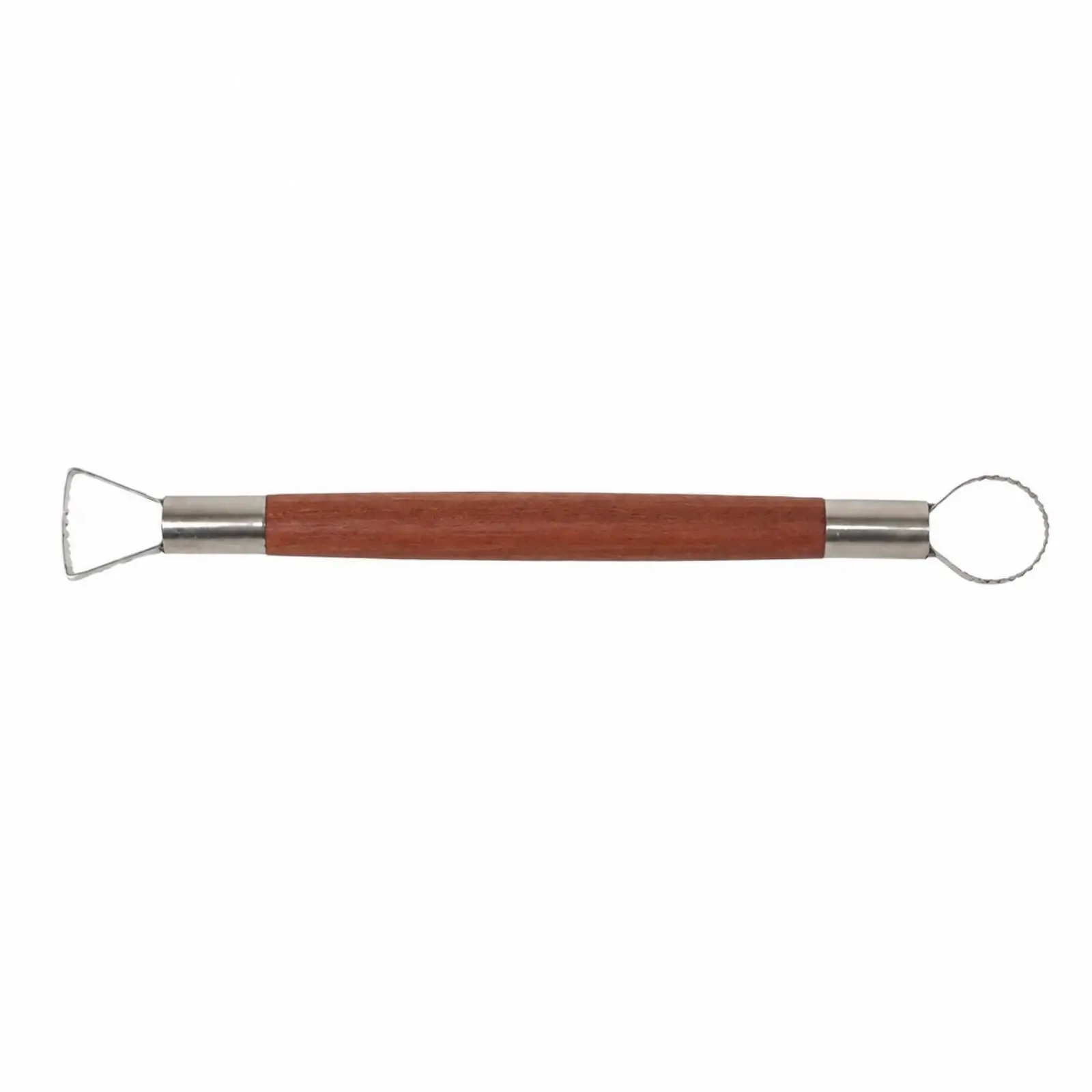 Double-Ended Pottery Sculpting Tool | Versatile, Clay Scraping Tool with Serrated Loop and