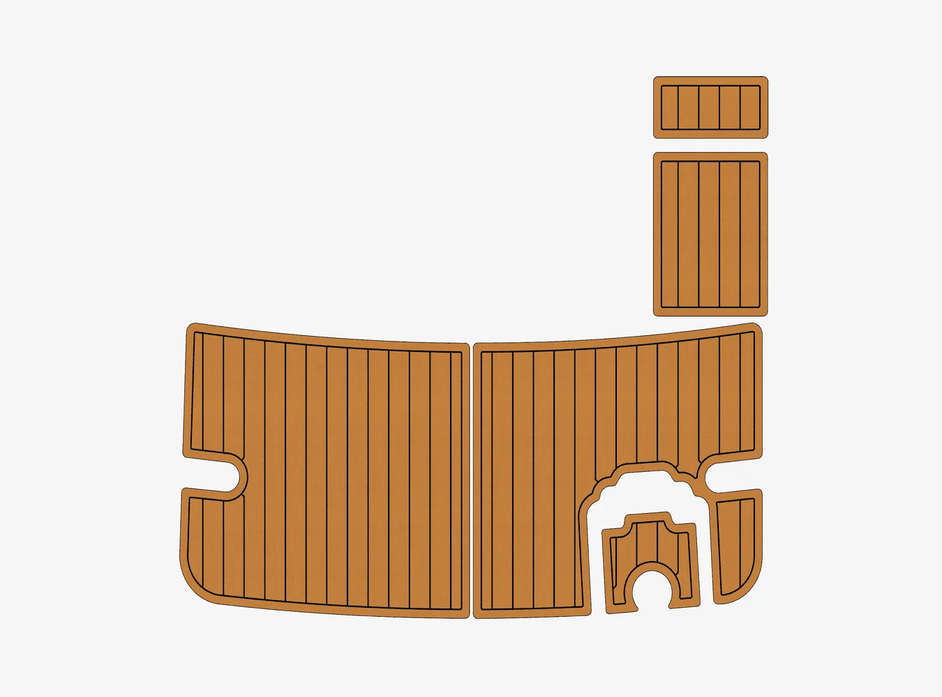 

2002-2004 Regal 2900 LSR 1/4" 6mm EVA foam Non-Slip PVC Teak Decking marine Mat aqua gatorstep carpet Marine Floor