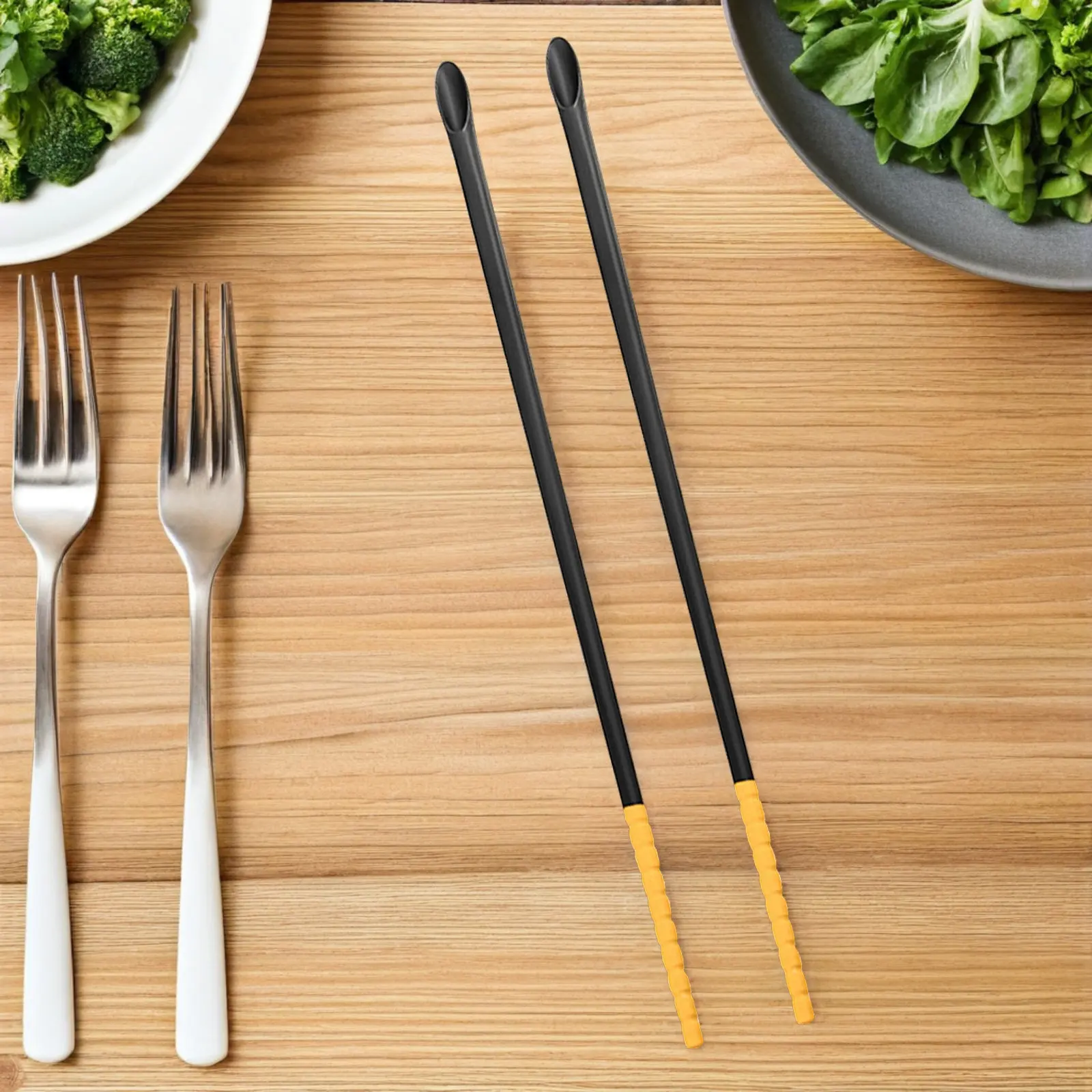 Extra Long Silicone Hot Pot Chopsticks – Heat-Resistant, Anti-Scald, Reusable Cooking and Serving Utensils