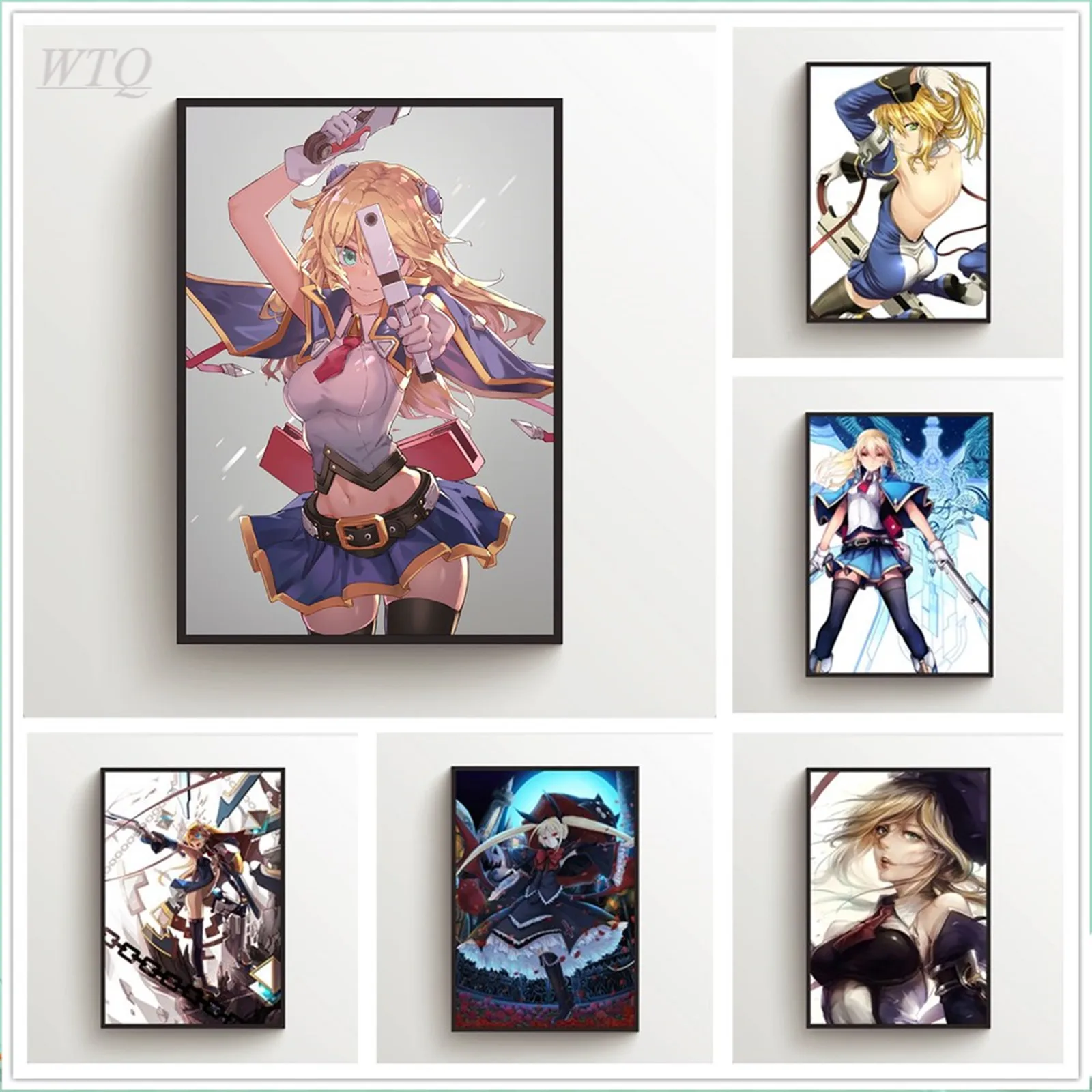 BlazBlue Noel Vermillion Rachel Anime Posters Home Decor Canvas Painting Wall Decor Posters Wall Art Photos for Children's Room