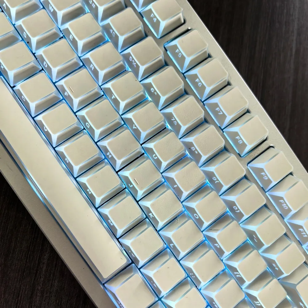 PBT Keycaps Dye-Sub Side-lighted LAS Profile 131 Keys BOW Korean For Mechanical Keyboard Spanish Arabic French German Russian