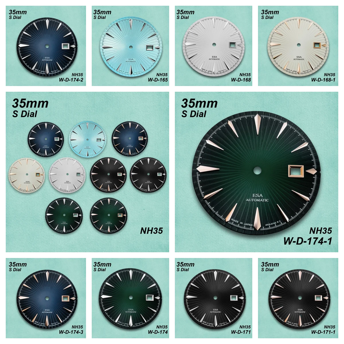 28.5/29/30.5/35 مللي متر SKX007/كوكتيل S/S 5 شعار الطلب صالح NH35/NH36 حركة الأخضر/الثلج الأزرق مضيئة ساعة تعديل الملحقات