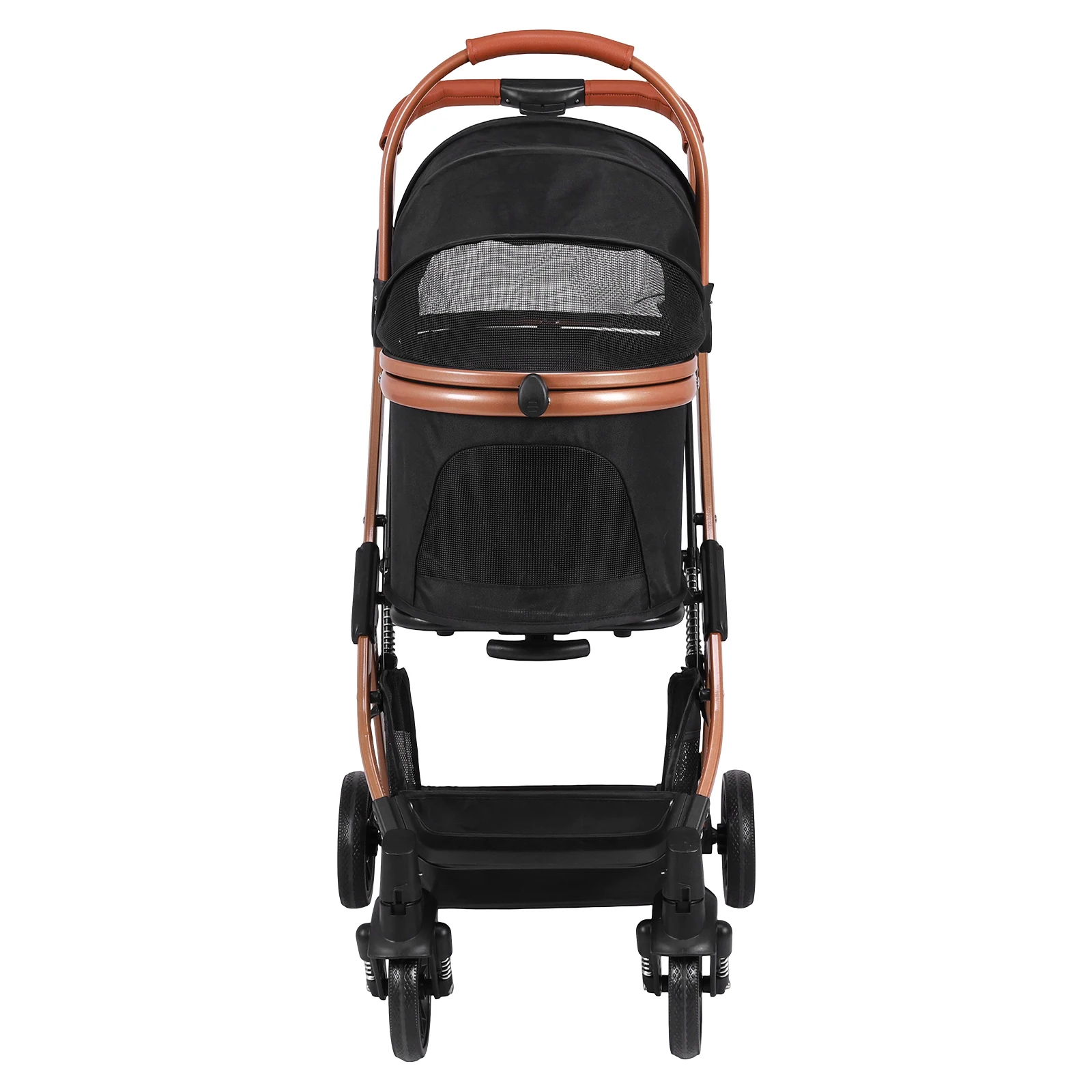 

Складная коляска-вездеход на 4 колесах для собак и кошек со съемной переноской, складная и вентилируемая, для крупных и средних собак