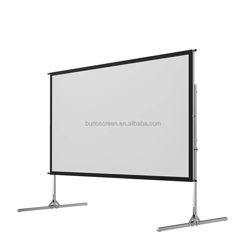 Custom size 150 inch quick folding projection screen with front and rear projection