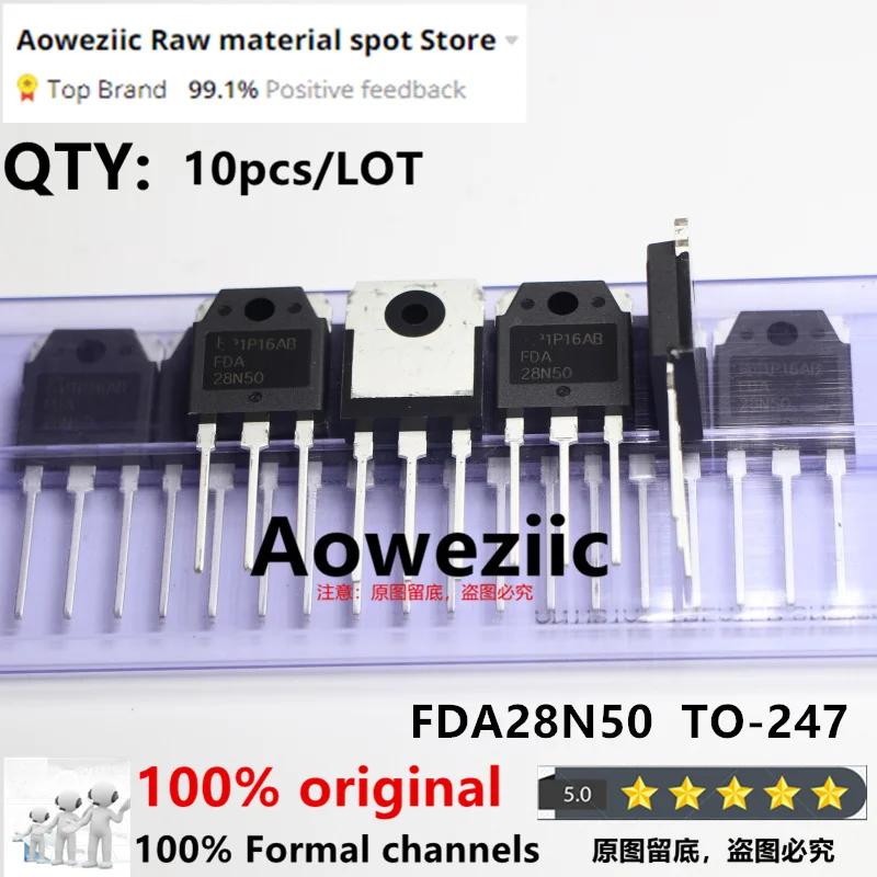 

Aoweziic 2024+ 100% новый импортный оригинальный FDA28N50 28N50 TO-247 MOS FET 28A 500 В