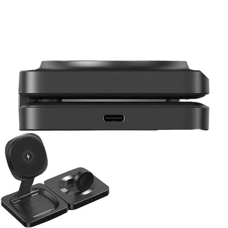 

Складная подставка для беспроводного зарядного устройства, дорожная подставка для зарядного устройства для телефона, портативная зарядная станция для нескольких устройств, зарядка умных часов