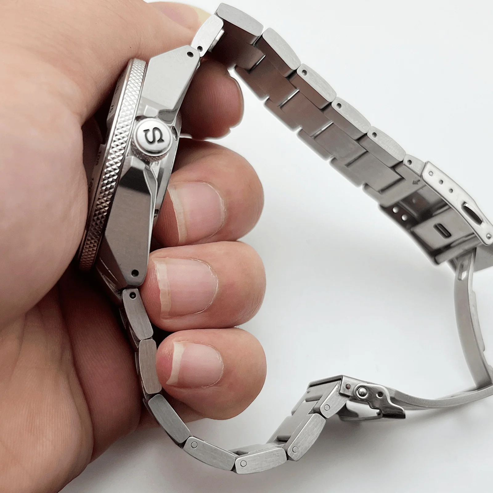 Caja Mod Samurai NH35 Caja de reloj con bisel de acero inoxidable y cristal de zafiro