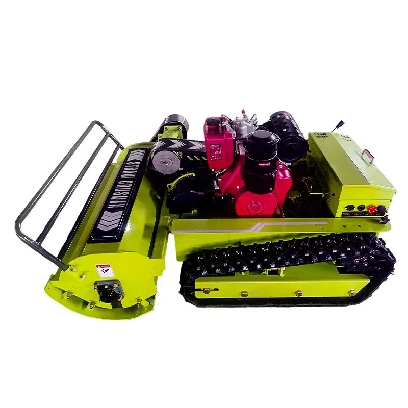 for .All Terrain Remote Control Flail Mower 800mm Cutting Deck Diesel Engine with Reinforced Blades Commercial Grass Cutter