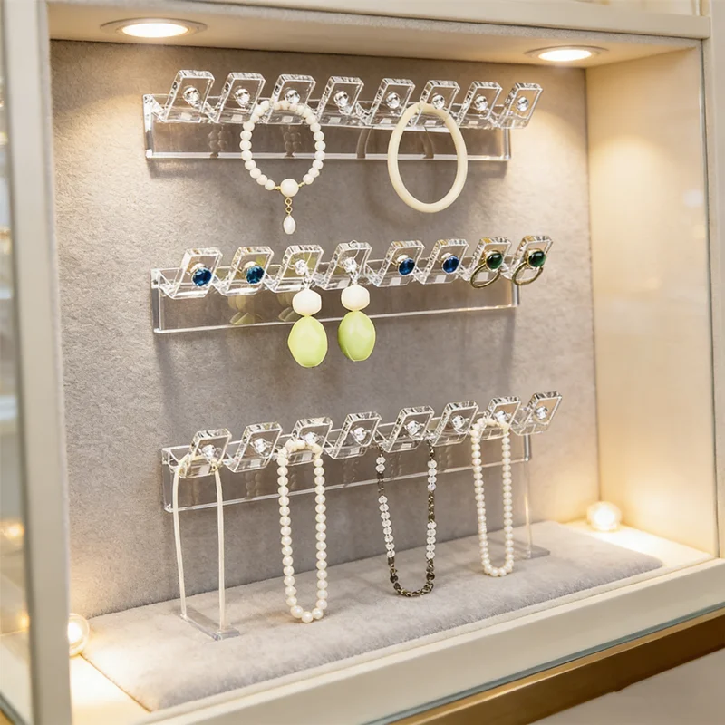 

Набор модульных органайзеров для украшений (3/6 шт.) - самоклеящиеся настенные панели для ожерелий и серег, настраиваемая компоновка для максимальной экономии пространства