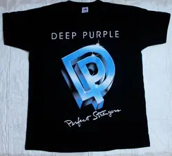 DEEP PURPLE PERFECT STRANGERS 84 T-shirt Black Men S-2345XL