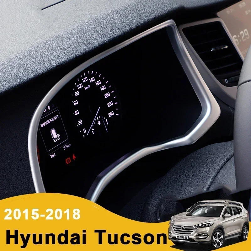 

For Hyundai Tucson 2015 2016 2017 2018 Accessories Car Styling Dashboard Dash Board Frame Cover Trim Interior Decoration Sticker