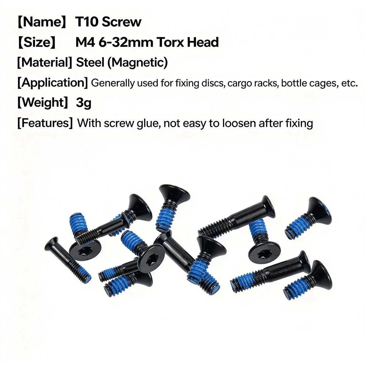 36Pcs Red Dot Screw Kit M4/#6-32 Stainless Steel Screw with T10 Torx Head & Blue Thread Locker, Compatible with RM Red Dot