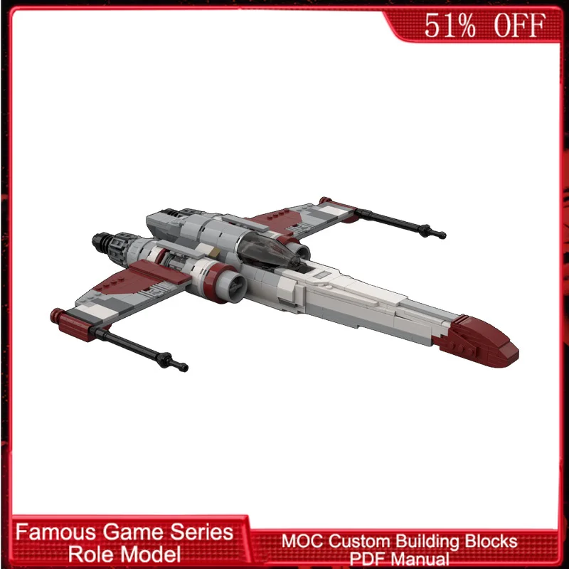 

Технологичный конструктор Vex Corsair Mark VII Hunter Starfighter MOC, 517 деталей, модульная сборка, DIY, игрушка для мальчиков, подарок на Рождество