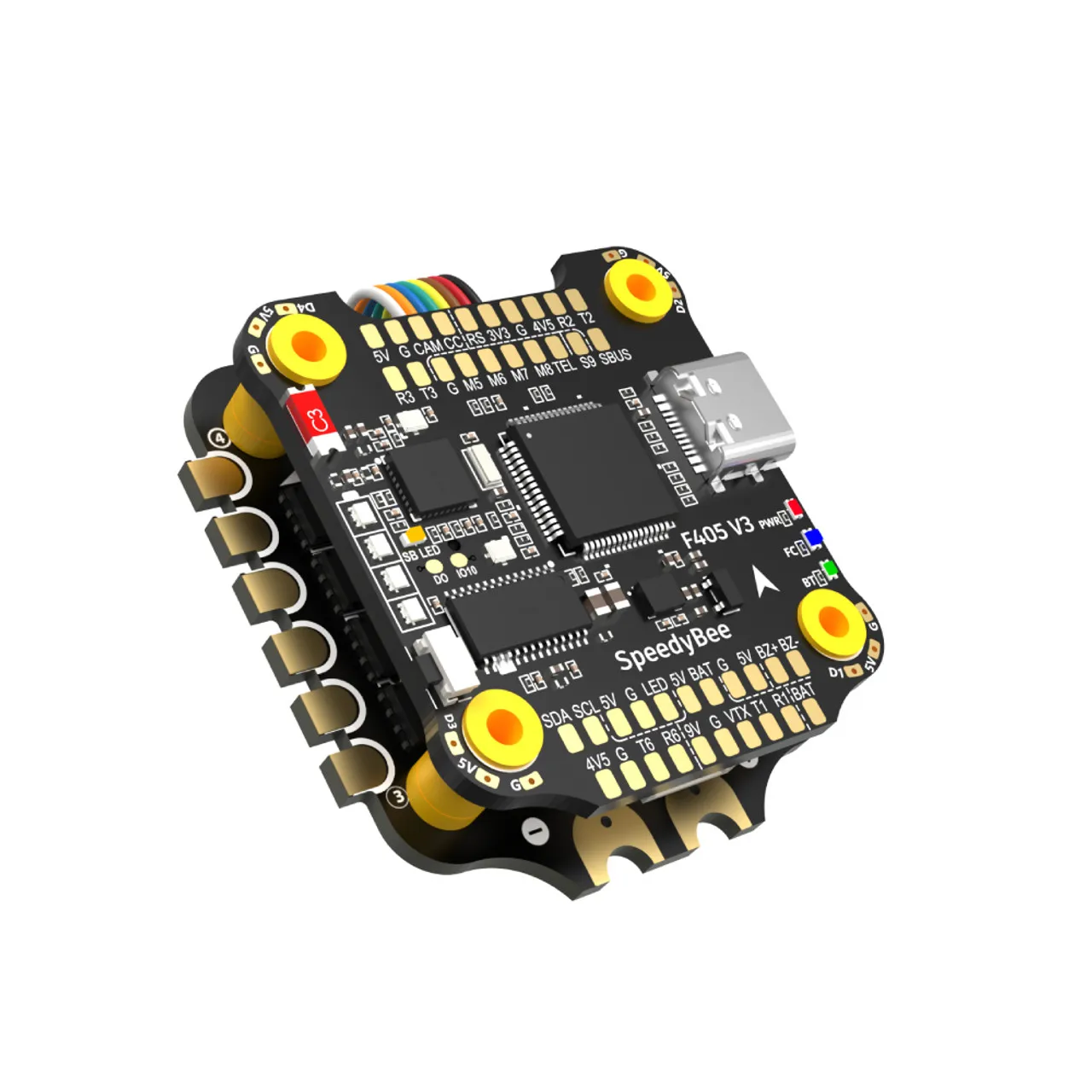 

SpeedyBee F405 V3 50A Stack FC&ESC F405 V3 Flight Control BLS 50A 4-in-1 ESC 30x30 Bluetooth