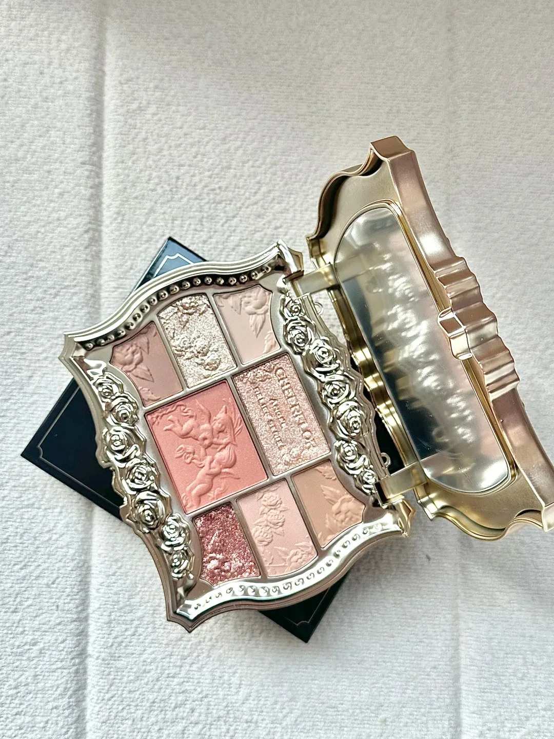 Cheerflor Little Angel Eyeshadow Palette 6 colori in rilievo opaco perla glitter ombretto retrò cosmetici per il trucco quotidiano