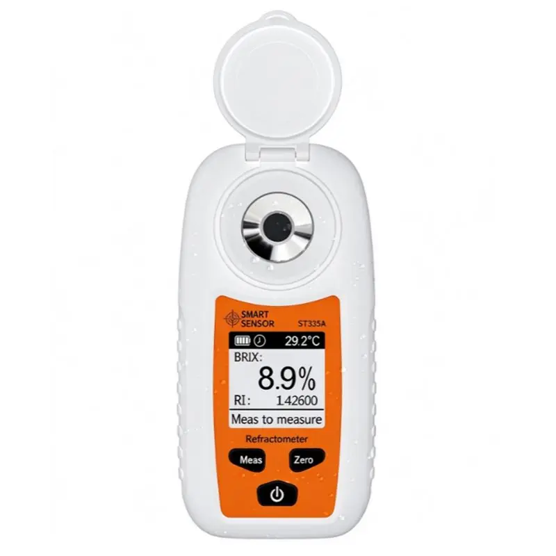 ABJN-LCD Digital Refractometer Meter Fruit Juice Beverage ATC Sugar Content Measuring Instrument 0-35% Saccharometer