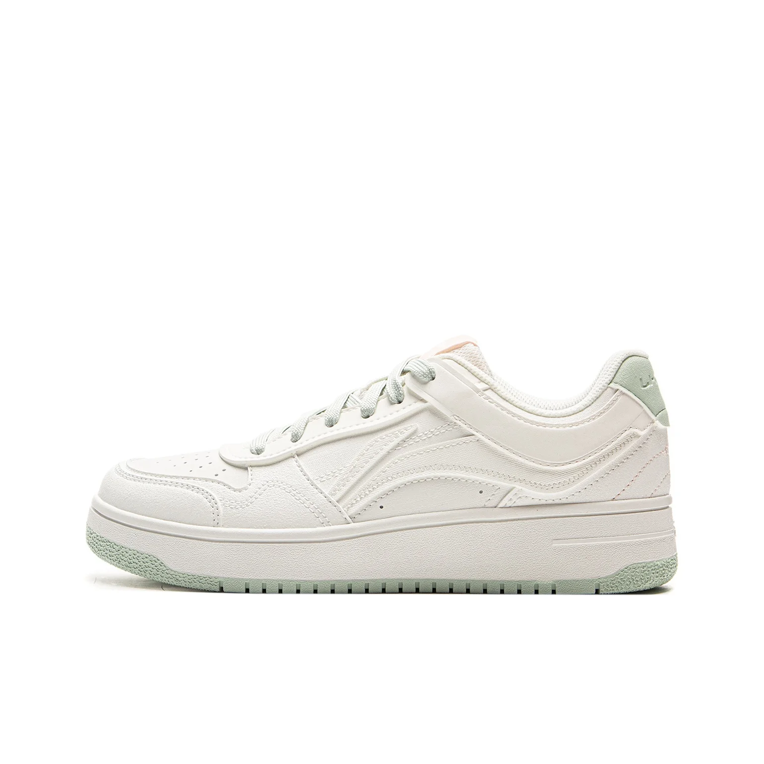 li-ning-tianji-滑り止めクッション性耐摩耗性軽量ロートップスケートボードシューズ女性用アイボリー